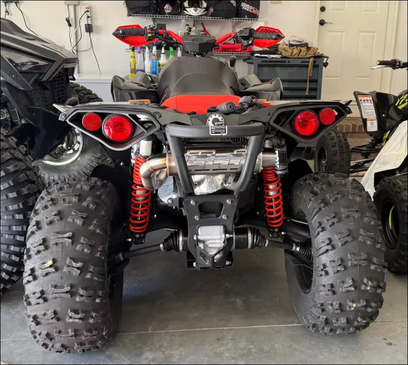 2016-2026 Gen 2 CanAm Renegade XMR 570-650-850-1000cc Bomber Quiet Series Slip On Side Exit - Raw stainless/Large Logo