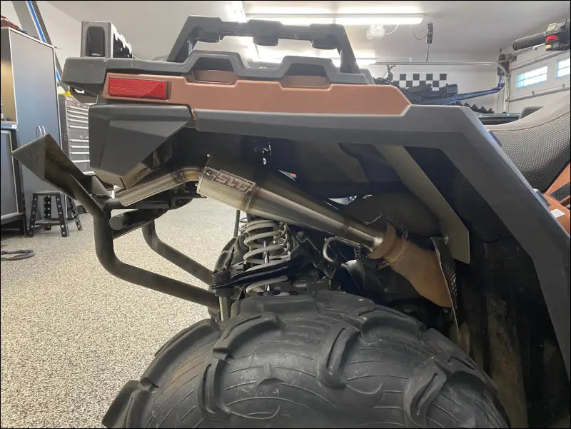 2017-2024 Polaris Sportsman SP/XP 850-1000cc Sniper Quiet Series Slip On (does not fit the 55” S model) - Raw stainless