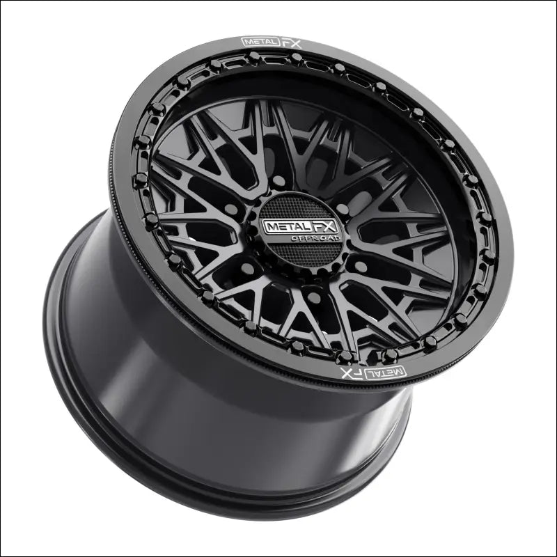 Alpha 6R Beadlock | Satin Black w/ Gloss Ring - 15x10 | +25mm/6 + 4 | 6x5.5 | 78790 (Maverick R)