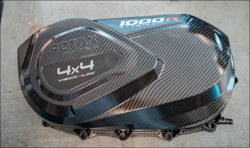 Can-am Carbon Fiber Belt Box Cover (hydro-dipped) - Clutching