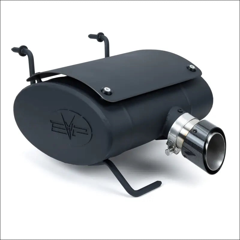 EVP Center Exit Muffler With Rear Fascia for Ranger 1500 - Black / Carbon Fiber - 300 Exhaust Simple