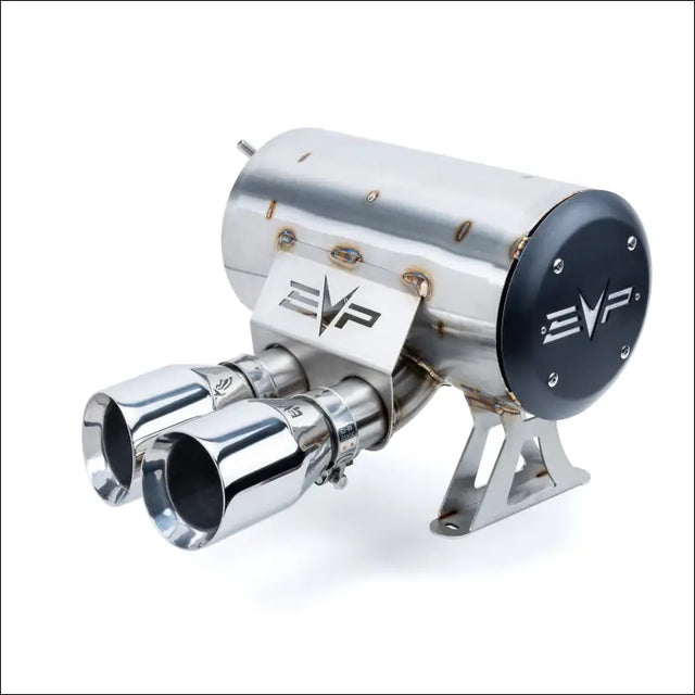EVP Racing Dynamic Twin Exit Muffler for 2024 Can-Am Maverick R - Dual Wall Polished Stainless - Exhaust