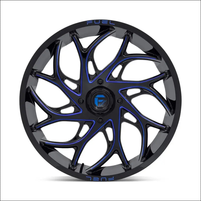 Fuel D778 Runner UTV Wheel Gloss Black Milled Candy Blue - 20x7 / 4x137 / + 13mm - Wheels