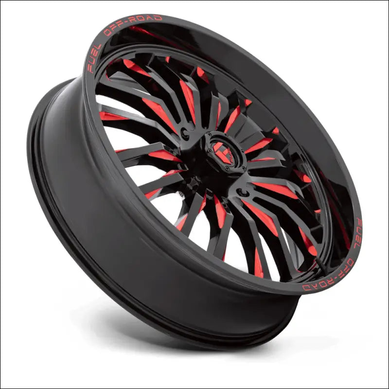 Fuel D822 ARC UTV Wheel Gloss Black Milled Red - 18x7 / 4x156 / + 13mm - Wheels