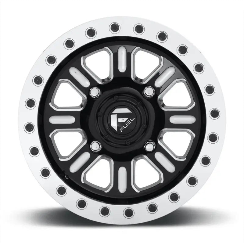 Fuel D910 Hardline Beadlock Wheel Gloss Black Milled - 15x10 / 4x137 / + 25mm - Wheels