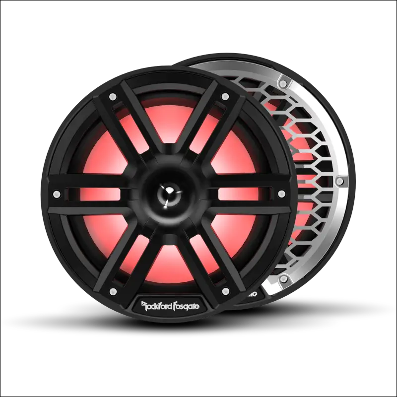 M2 8” Color Optix™ Marine 2-Way Horn Speakers (Black) - Audio
