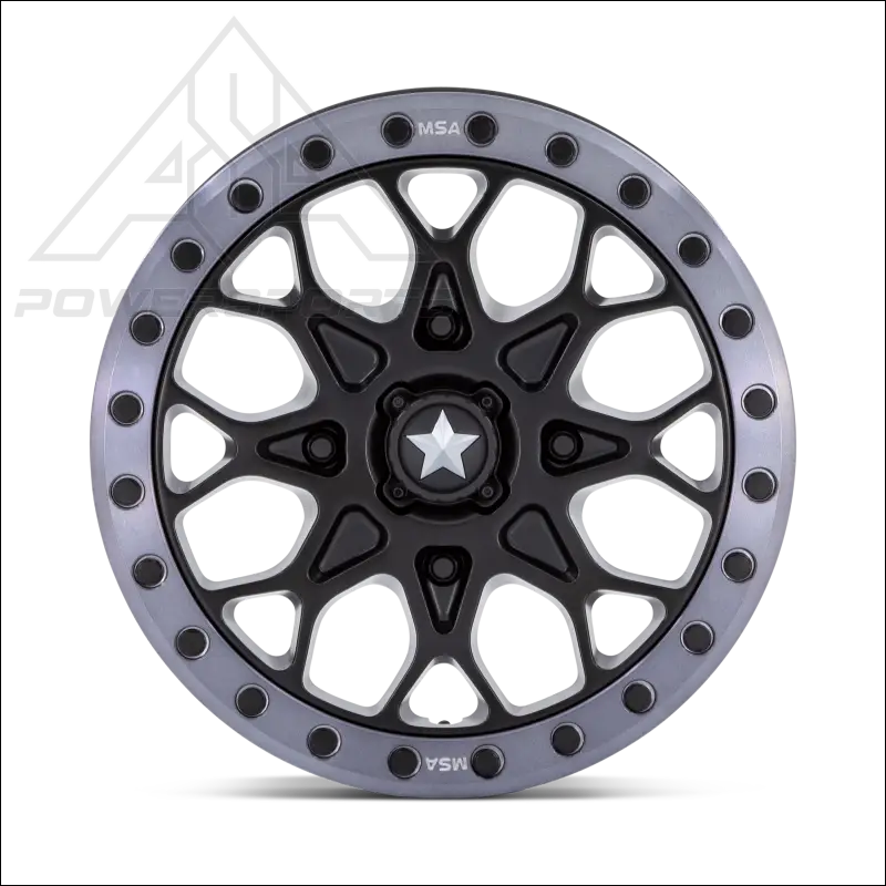 MSA M48 Portal Beadlock - Satin Black w/ Gray Tint Ring - Wheels