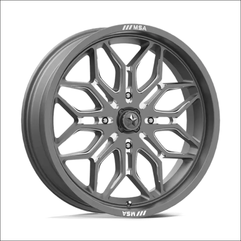 MSA Sniper M47 Gunmetal Milled UTV Rims - 24x7 / 4x137 / 10 - Wheels