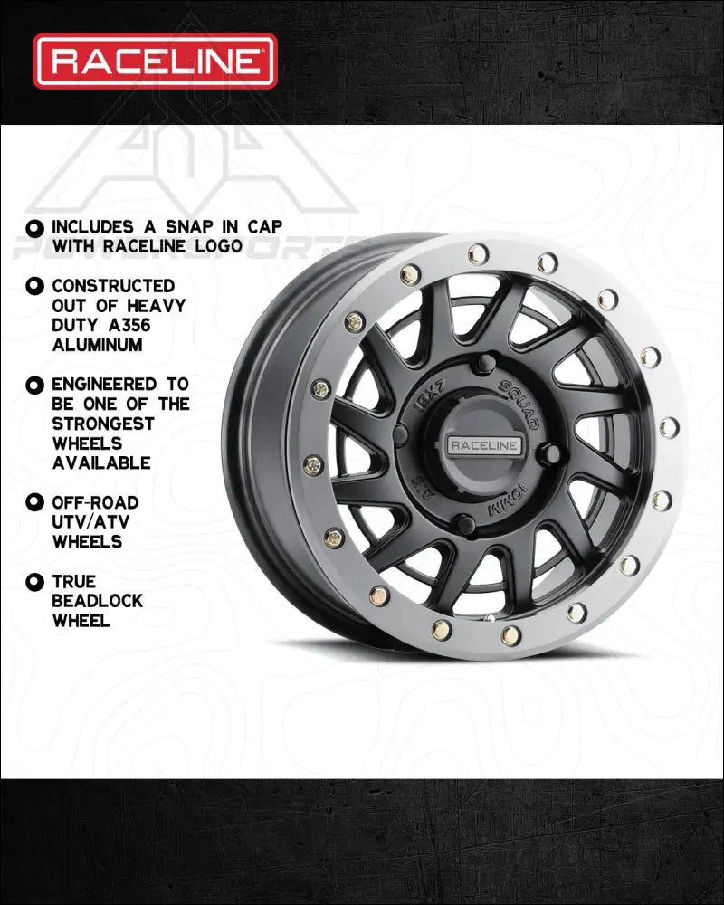 Raceline A12BG Squad Beadlock - Satin Black - Wheels