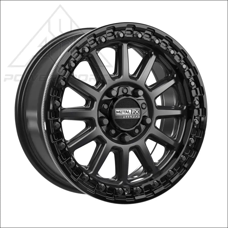 Rampage R Beadlock | Satin Black w/ Gloss Ring - Wheels