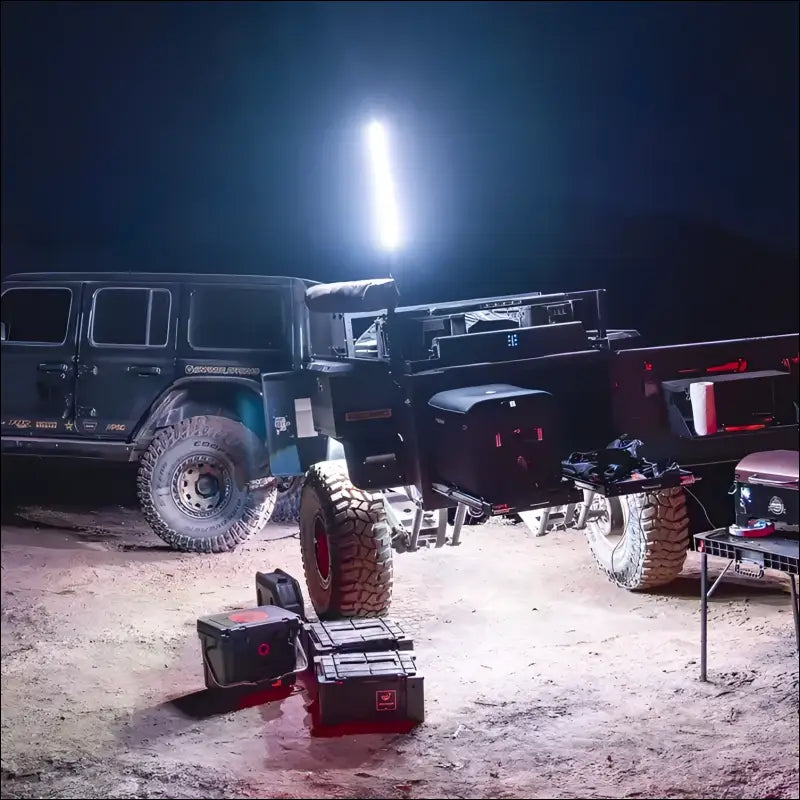 (RGB + W) Whips (Compatible With Rock Lights) - 2 Foot 1.5’’ Thick / Single / No Controller - Lights