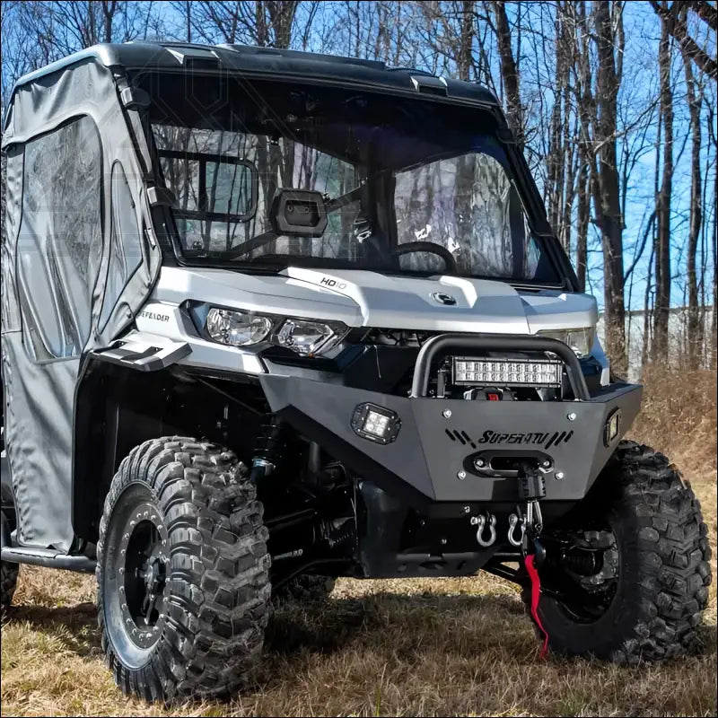 SuperATV Can-Am Defender Heavy Weight Front Bumper - Winch Ready - Bumpers