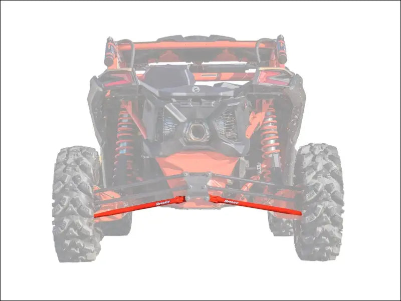 SuperATV Can-Am Maverick X3 Tubed Radius Arms - Lower (2 Rods) / 72 Inch Wide / Red - Rods