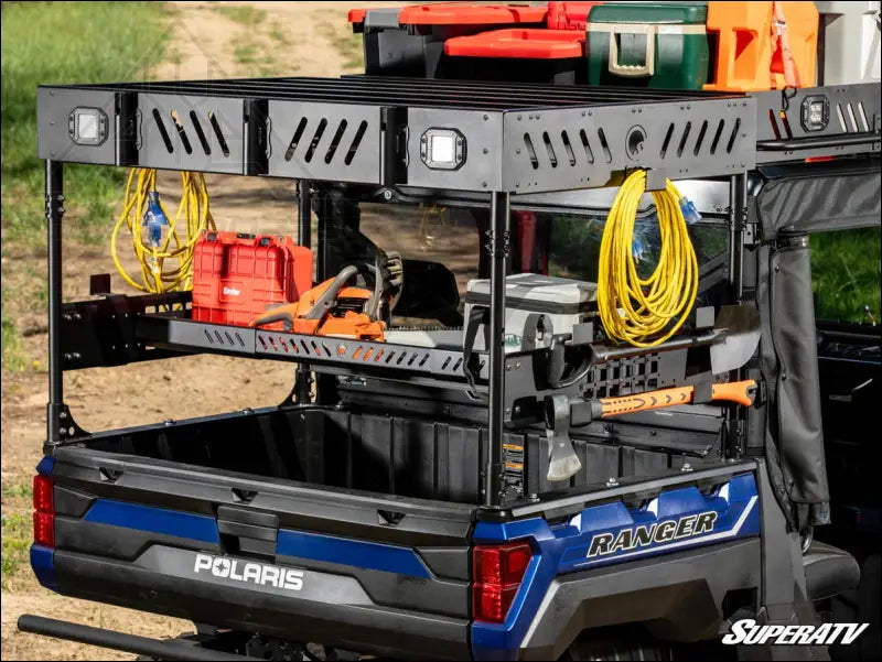 SuperATV Polaris Ranger 1000 Outfitter Bed Rack - Cargo Management