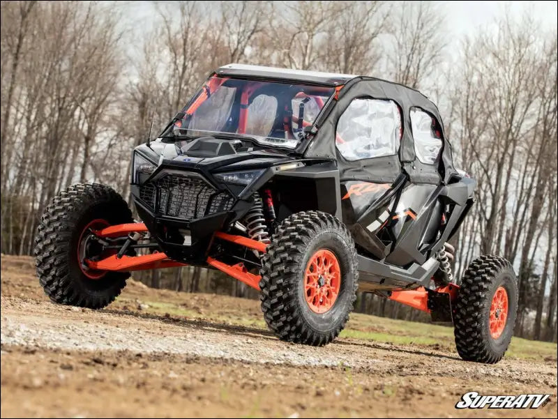 SuperATV Polaris RZR PRO R 4 Primal Soft Cab Enclosure Upper Doors - Yes: Standard Polycarbonate - Dark Tint