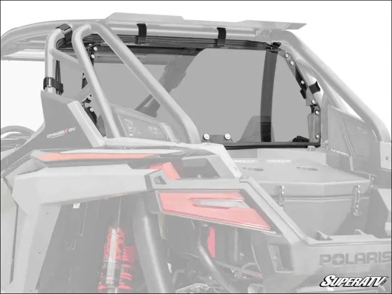 SuperATV Polaris RZR Pro XP Rear Windshield - 2 Seater / Standard Polycarbonate - Light Tint