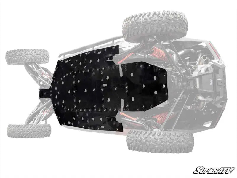 SuperATV Polaris RZR Turbo R 4 Full Skid Plate - Plates