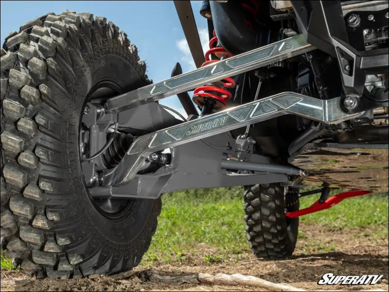 SuperATV Polaris RZR Turbo R Trailing Arms - Black / None - Rear
