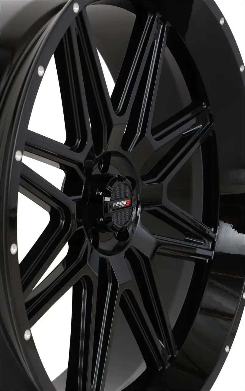 System 3 ST-7 Wheel - Gloss Black/Milled - 20x7 / 4x110 / 4 + 3 - Wheels