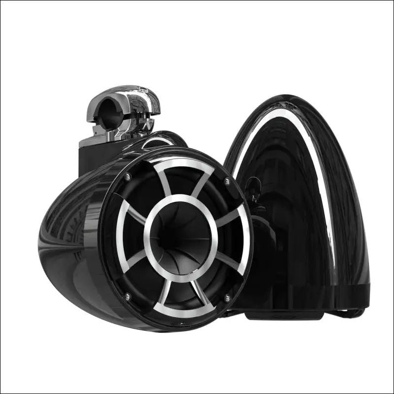Wet Sounds Revolution Series 8’’ Black Tower Speakers - Fixed Clamp Mini (1’’ - 1 7/8’’) - Audio