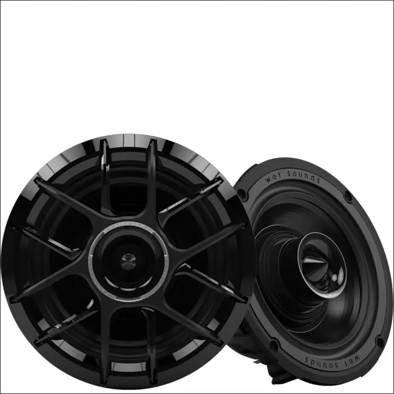 Wet Sounds Zero Series 6.5-inch High-Output Component Style Coaxial Speakers - Black - Audio