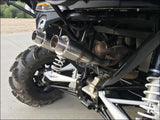2013-2018 OG CanAm Maverick XMR XRS 1000cc Sniper Quiet Series Dual Slip On - Raw stainless body with coated tip