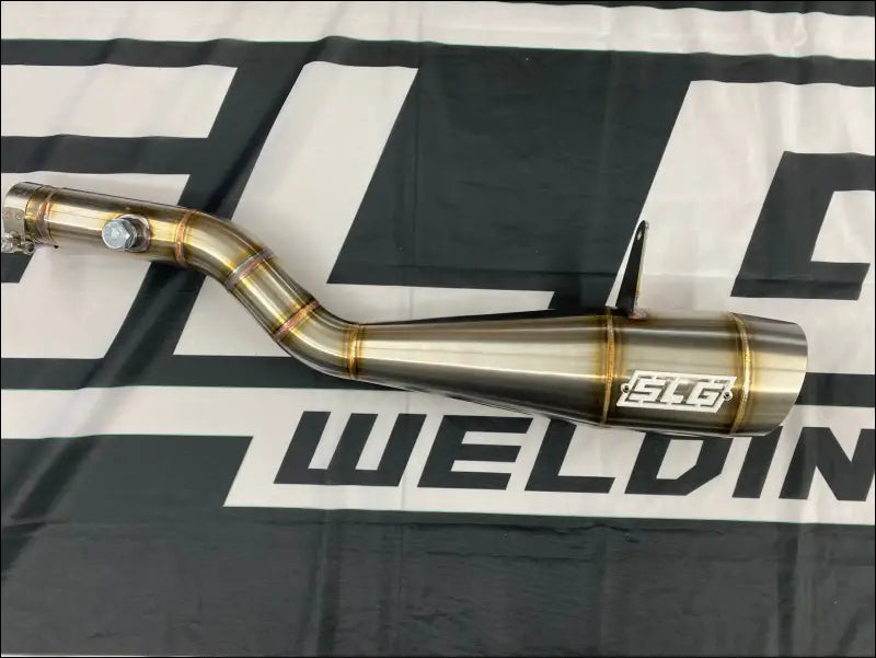 2015-2024 Gen 2 CanAm Outlander 450-570cc Megaphone Slip On - Raw stainless body with coated logo / None