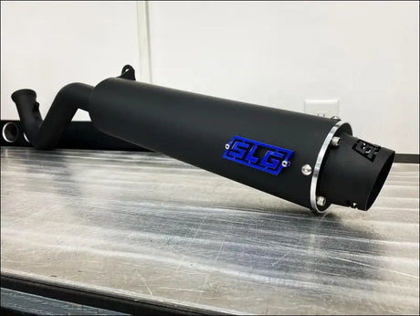 2016-2024 Yamaha Grizzly/Kodiak 700cc Bomber Quiet Series Slip On - Raw stainless / Blank / Large - Exhaust