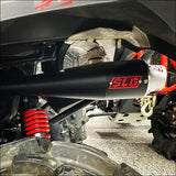 2016-2024 Yamaha Grizzly/Kodiak 700cc Sniper Quiet Series Slip On - Raw stainless body with coated tip and logo / Billet