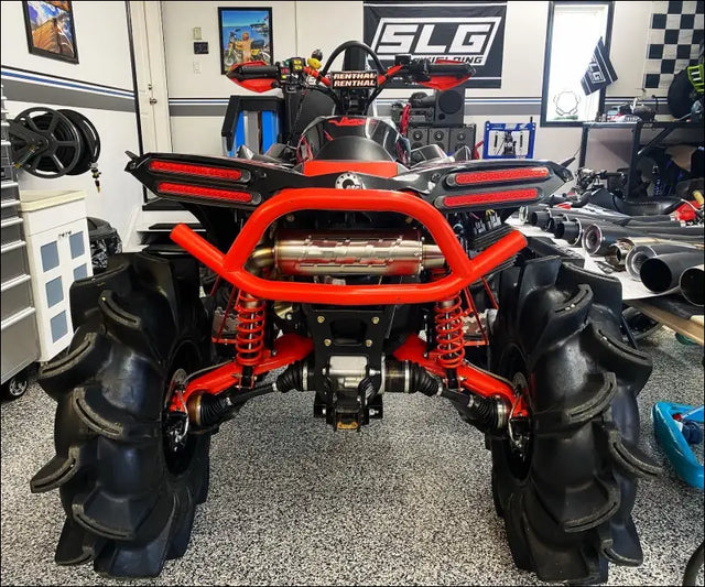 2016-2026 Gen 2 CanAm Renegade XMR 570-650-850-1000cc Bomber Quiet Series Slip On Side Exit - Raw stainless/Small Logo