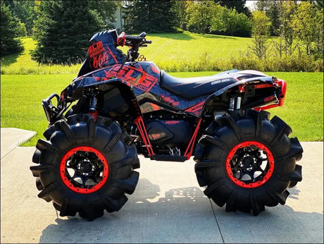 2016-2026 Gen 2 CanAm Renegade XMR 570-650-850-1000cc Sniper Quiet Series Slip On - Raw stainless body with coated tip