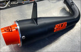 2017-2024 Polaris Sportsman Highlifter 850-1000cc Sniper Quiet Series Slip On - Raw stainless body with coated tip
