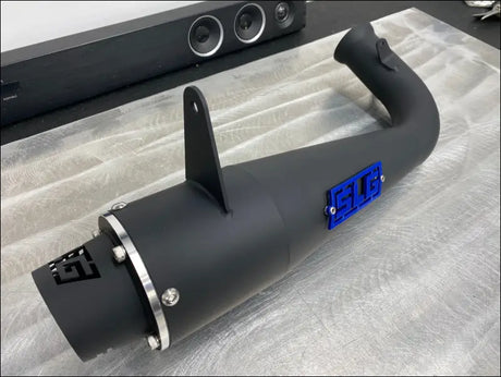 2017-2024 Polaris Sportsman Highlifter 850-1000cc Sniper Quiet Series Slip On - Raw stainless body with coated tip