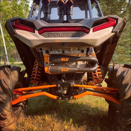2018-2021 Polaris RZR XP and RS1 1000cc Sniper Quiet Series Dual Slip On - Raw stainless - Exhaust