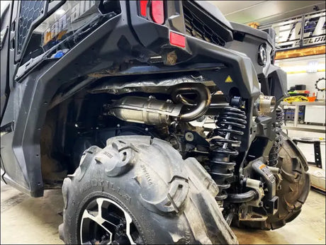 2020 2021 CanAm Maverick Sport/Trail 800-1000cc Bomber Performance Series Slip On - Raw stainless / Blank / Removable
