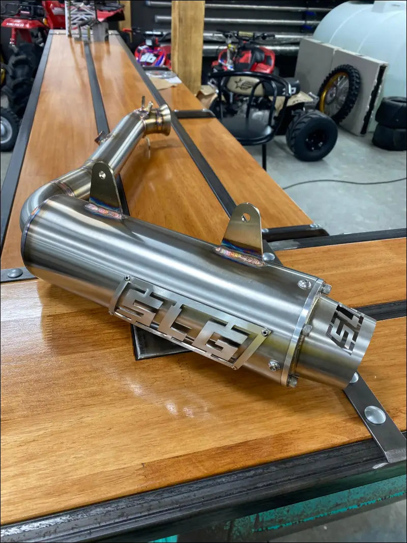 2023-2026 Gen 3 Outlander 500-700cc (all models) Bomber Quiet Series Slip On - Raw stainless body with coated tip