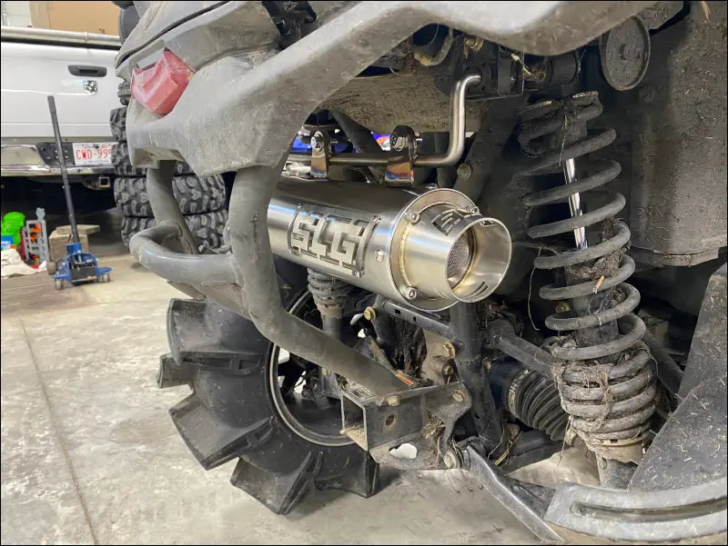 2023-2026 Gen 3 Outlander 500-700cc (all models) Bomber Quiet Series Slip On - Raw stainless / Blank Tip / Small