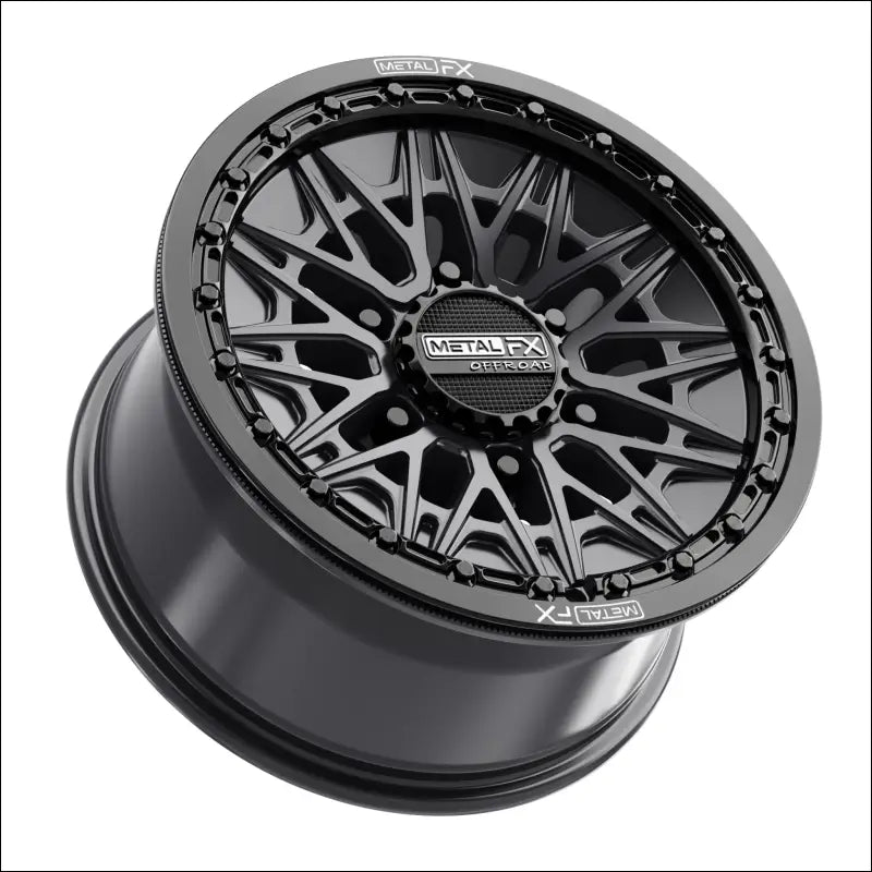 Alpha 6R Beadlock | Satin Black w/ Gloss Ring - 15x8 | +25mm/5 + 3 | 6x5.5 | 78780 (Maverick R) - Wheels