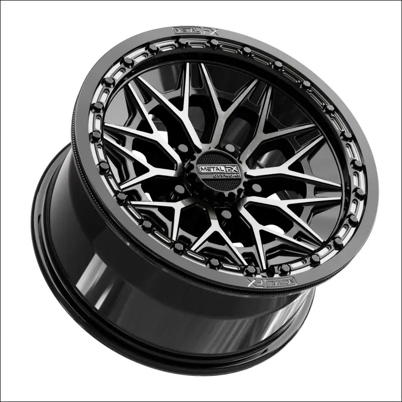 Alpha R Beadlock | Gloss Black DDT Face - 15x8 | +0mm/4 + 4 | 5x4.5 | 78761 (Polaris 5-Lug / Segway Super Villain