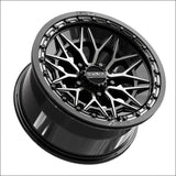 Alpha R Beadlock | Gloss Black DDT Face - 15x8 | +0mm/4 + 4 | 5x4.5 | 78761 (Polaris 5-Lug / Segway Super Villain