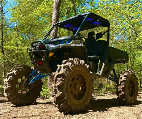 Can-Am Defender Adjustable Lift - NO AXLES (purchase your own) / Bolt on front sway bar mount / GLOSS BLACK - Kit