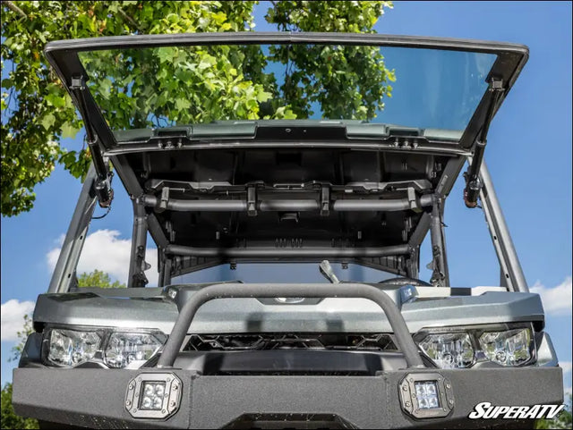 Can-Am Defender HD9 MaxDrive Power Flip Glass Windshield - Without Wiper and Washer Kit - Front Windshields