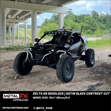 Delta 6R Beadlock | Satin Black Contrast Cut - Wheels