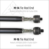 DRT Polaris RZR XP1000/4/Turbo/4 HD Billet Aluminum Tie Rod Kit (M16 Rack)
