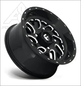 Fuel D581 Triton Non-Beadlock Wheel Gloss Black Milled - Wheels