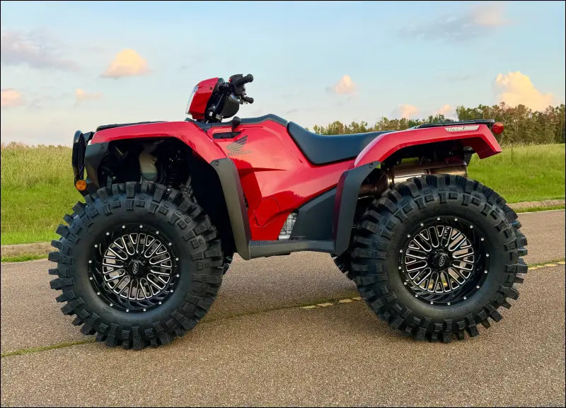 HONDA FOREMAN RUBICON REAR RAKED A-ARMS - SILVER / MOORHEAD COMPLETE FRAME BRACE KIT