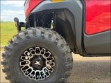 Honda Pioneer 1000 forward a-arms - Black / MOORHEAD REAR RAKED ARMS / FRAME BRACE PLATE WITH BOLTS