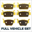 Honda Rincon TRX680/Rubicon 700 2008-2026 Brass Brake Pad Set - Full Vehicle - Parts & Accessories