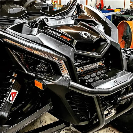 Infinite Offroad Can-Am Maverick X3 Grille w/ 102w Light Bar - Yes include wiring kit - Rock Lights
