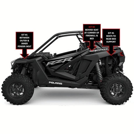 Infinite Offroad | X3 & RZR SPECIFIC ROCK LIGHT BRACKET/MOUNT KIT - PRO’s #2 / 12w/24w - LIGHTS